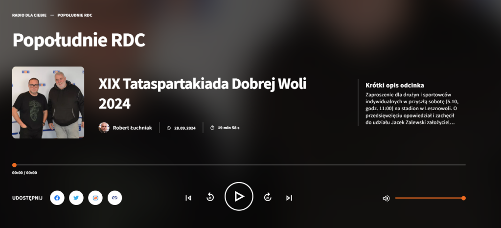 Zapraszamy do wysłuchania podcastu o Tataspartakiadzie!