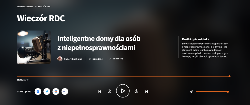 Wieczór RDC - Inteligentne domy dla osób z niepełnosprawnościami
