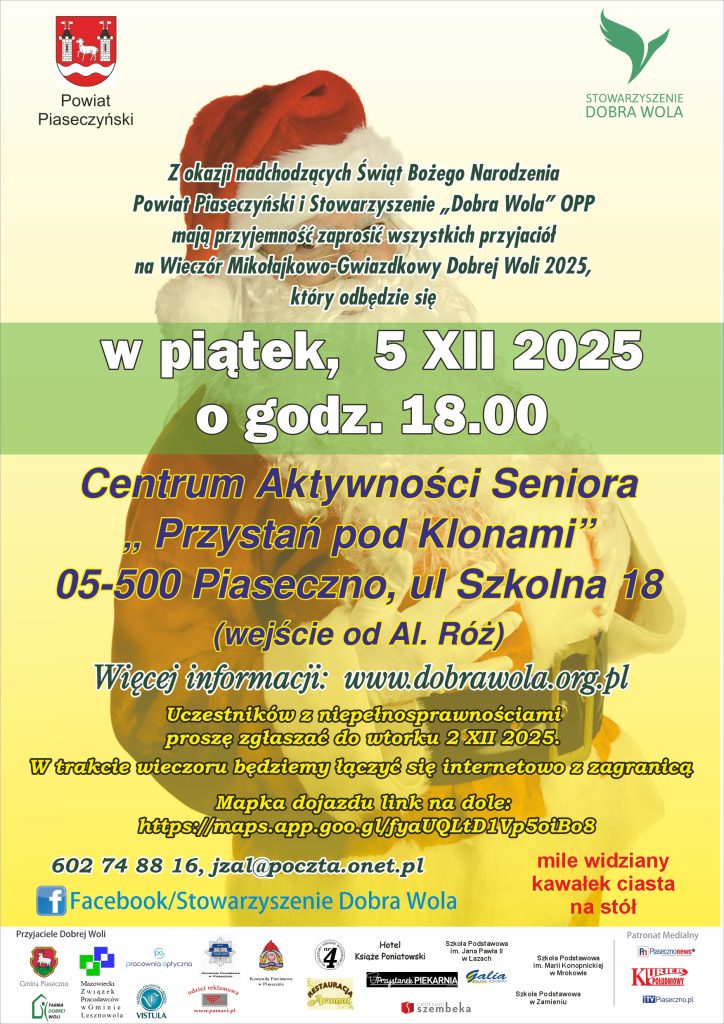 Wieczór Mikołajkowo-Gwiazdkowy Dobrej Woli 2025